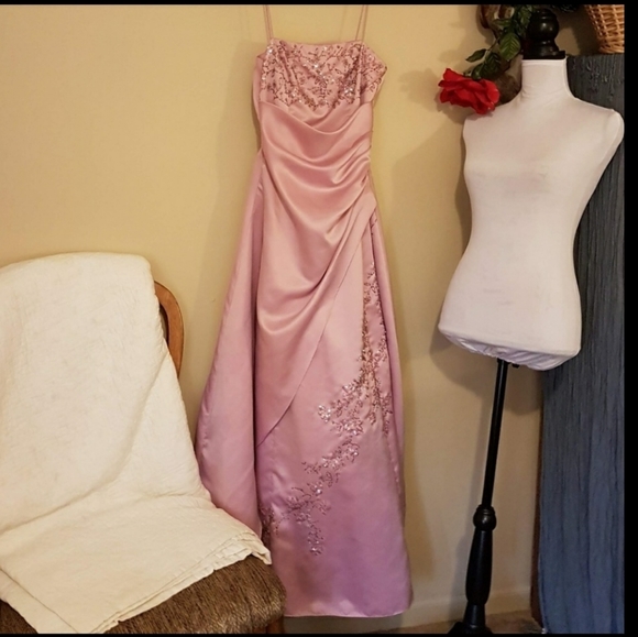 Jodi Kristopher Rum Pink Prom Dress Small Tall - Picture 11 of 16